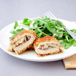 Parmesan Mushroom Stuffed Breaded Pork Cutlets