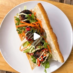 Juicy Pork Meatball Banh Mi