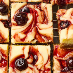 Chai Cherry Cheesecake Blondies