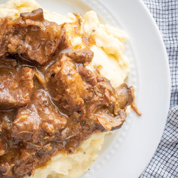 Melt In Your Mouth Beef Tips With Mushroom Gravy