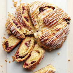 Yeasted Cheese-and-sour-cherry Coffee Cake