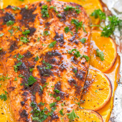 Sheet Pan Orange Chili Salmon
