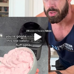 Fluffed Strawberry Protein Smoothie
