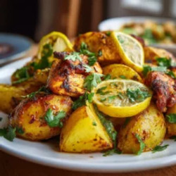 Lemony Turmeric Potato And Chicken Traybake