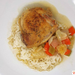 White Wine Braised Chicken And Vegetables