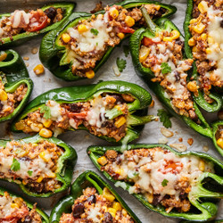 Easy Stuffed Poblano Peppers