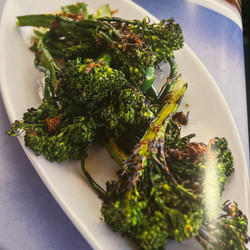 Roasted Broccolini with Gochujang, Ginger &amp; Scallion Sauce (VEG page 223)