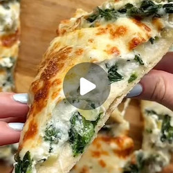 High-protein Spinach Artichoke Pizza