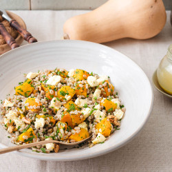 Roast Pumpkin, Barley &amp; Walnut Salad