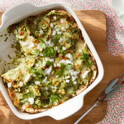 Salsa Verde Enchilada Pie
