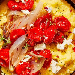 Polenta With Roasted Tomatoes And Gorgonzola