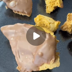 Violet Crumble Inspired Microwave Honeycomb