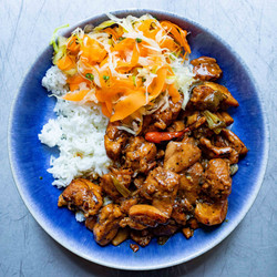 Coconut Caramel Chicken Rice Bowl