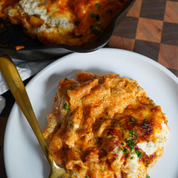 Easy Chicken Parmesan Lasagna Skillet