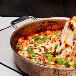 Buldak Fire Chicken With Rice Cakes
