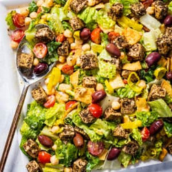 Pita Salad With Za'atar Tofu And Chickpeas