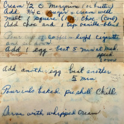 (Eve's Mom) Karen Wright's French Chocolate Silk Pie