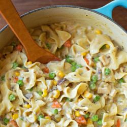 Creamy Chicken Pot Pie Noodles Recipe