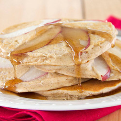 Apple Pancakes With Cider Spiced Syrup