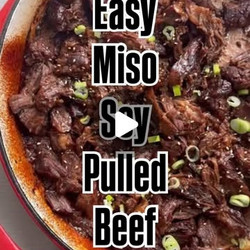 Miso-soy Pulled Beef one pot easy meat must