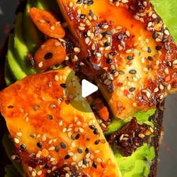 Spicy Honey Halloumi Avocado Toast