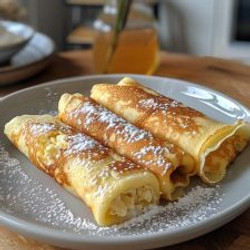 Naleśniki - Polish Crepes With Cheese Filling