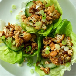 Kung Pao Cauliflower Lettuce Cups