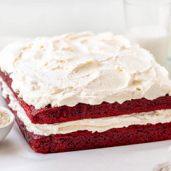 Sheet Pan Red Velvet Cake
