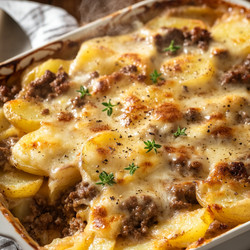 Cheesy Hamburger Potato Casserole