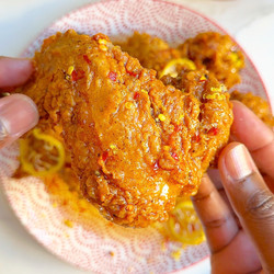 Hot Honey Lemon Pepper Fried Chicken Wings