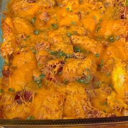 Easy croissant breakfast bake