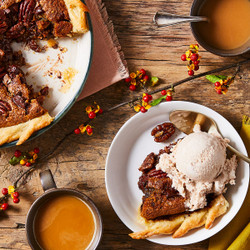 Chocolate Chunk &amp; Pecan Pie With No-churn Bourbon Ice Cream