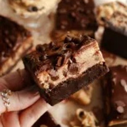 Vegan Cookie Dough Brownie Bars