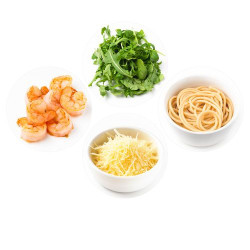 Shrimp, Arugula, Parmesan, And Pasta