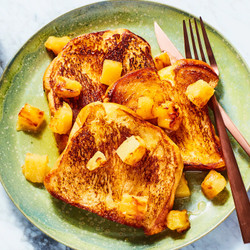 Coconut Milk French Toast With Pineapple Syrup