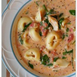 Instant Pot Creamy Tortellini, Spinach And Chicken Soup