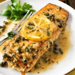 Pan Seared Halibut With Lemon Caper Sauce