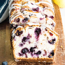 Blueberry Sourdough Quick Bread