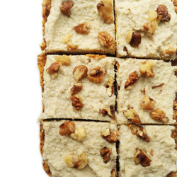 Raw Carrot Cake Bars &amp; Cashew Cream Frosting