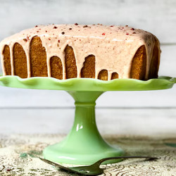 Cardamom Grapefruit Cake With Amaro-pink Peppercorn Icing