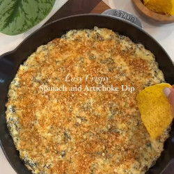 Easy Spinach And Artichoke Dip With A Crispy Panko Crust