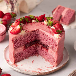 Small-batch Vegan Strawberry Cake