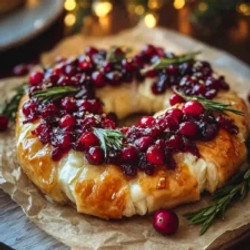 Brie Cheese And Cranberry Christmas Wreath