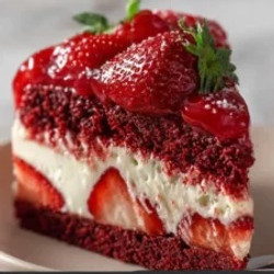 Red Velvet Strawberry Cheesecake