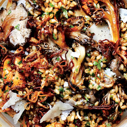 Herby Barley Salad With Butter-basted Mushrooms