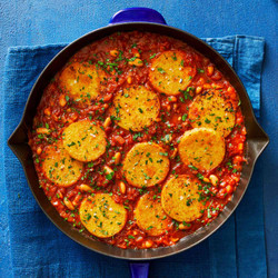 Skillet Polenta In Creamy Tomato Sauce