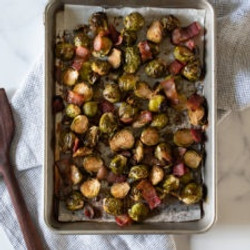 Roasted Brussels Sprouts With Bacon And Balsamic