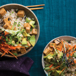 Sushi Rice Bowls With Tofu Teriyaki