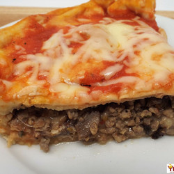 Sausage And Mushroom Stuffed Pizza Pie