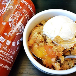 Sriracha Peach Crisp